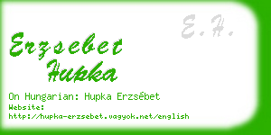 erzsebet hupka business card