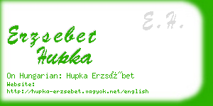 erzsebet hupka business card